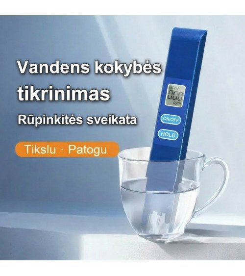 TDS vandens kokybės matuoklis, KAINA BE PVM: 0, KODAS: TDS-ZEROWATER | 004